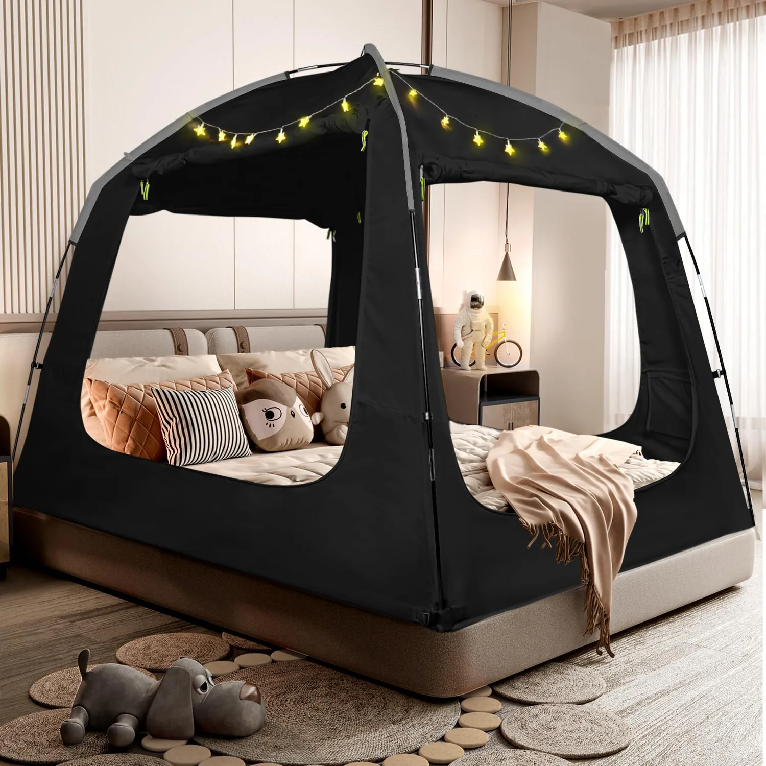 Bed Tent Twin Bed Canopy for Adult and Kids Indoor Blackout Sleep Tents