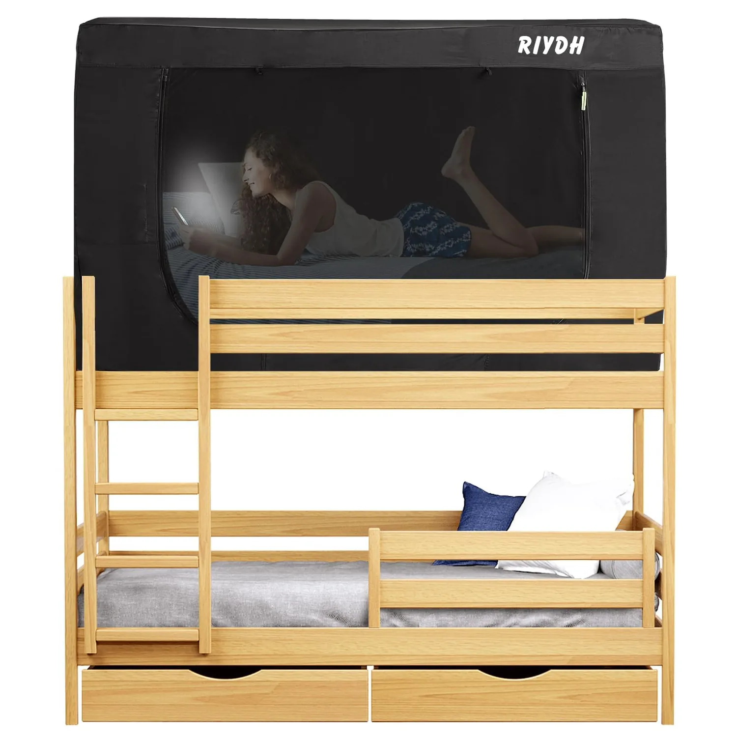 Bunk Bed Tent Bed Canopy for Adult and Kids Indoor Blackout Sleep Tents